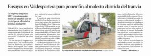 HERALDO DE ARAGÓN-INSTALLATION S-RAAS IN TRAMWAY ZARAGOZA